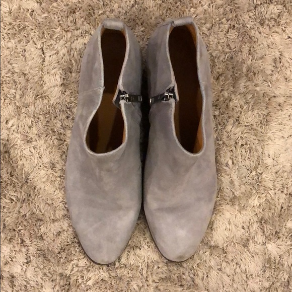 J. Crew Sawyer Gray Suede Leather Ankle Booties - Picture 3 of 8